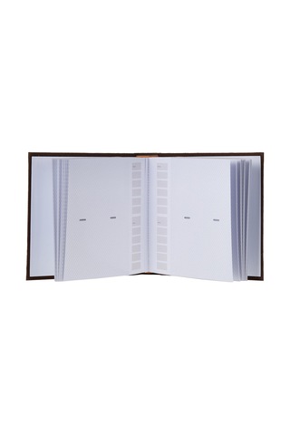 Lexroo Pioneer Familie Text Design Genäht Velourslederimitat Cover Foto Album, Braun
