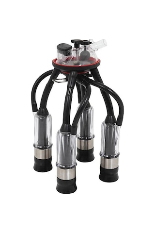 Melasty Süt Sağma Makinesi 240 Cc Sağım Demeti Özel Ölçü Şeffaf Kılıf / Kauçuk Memelik -2455