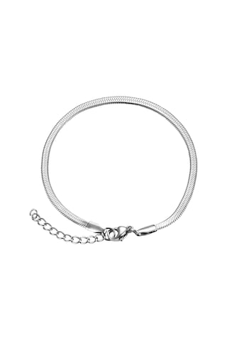 Kadın 316 L Kararmaz Ve Paslanmaz Çelik Anti Alerjenik İtalyan Zincir Bileklik - Gümüş