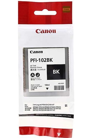 Canon Pfı 102Bk Siyah Kartuş İpf500 Canon Pfı 102Bk Siyah Kartuş İpf500