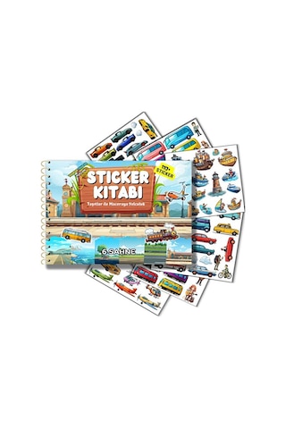Tekrar Kullanılabilir Sticker Kitabı Taşıtlar