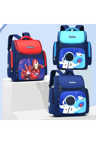 Lbw Schoolbag Ilkokul Öğrencisi Astronot 1-2-3-4-5-6 Sınıf Yük Azaltma Omurga Koruması Büyük Kapasiteli Sırt Çantası Su Geçirmez -beyaz - Lacivert