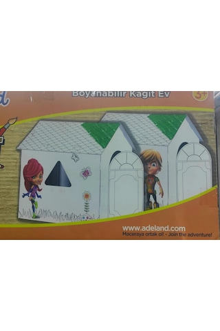 Adeland Boyanabilir Karton Ev 95x70x80