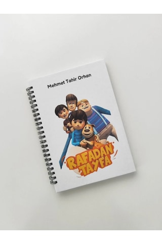 Rafadan Tayfa Temalı Spiralli Defter Beyaz