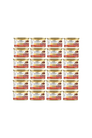 Gold Parça Etli Sığır Etli Yaş Kedi Maması 24 X 85 Gr