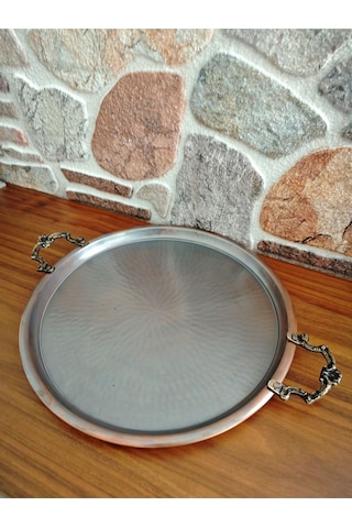 Modabakır Dekoratif Tepsi Eskitme Bakır 45 Cm Model:7898555566