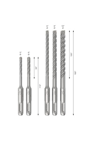 Bosch Professional Accessories Sds Plus-5 X: Set 5 Uds: 5, 6, 6, 8, 10 5