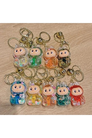 Novahub Sevimli Labubu Koyun Anahtarlık Kız Sırt Çantası Kolye Araba Koyu Gri L112lbb