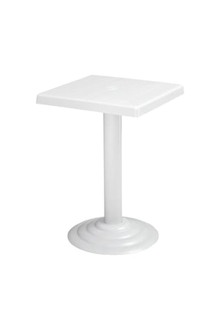 Omnipazar Mt-gf402a Beyaz Testa Bahçe Balkon Sehpa 45x45 Cm Beyaz