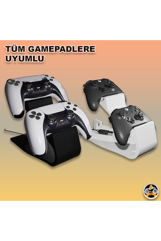 Evrensel Çift Gamepad Tutucu Stand 2 Oyun Kolu Kapasiteli, Hafif Ve Kompakt Tasarım