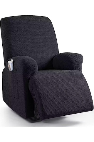 Suofeng Esnek Tabanlı Kaymazsız Koltuk Örtüsü - Hızlı Kurulum, Makine Yıkama Uygun, Ev Mobilyanızı Yenileyin Siyah