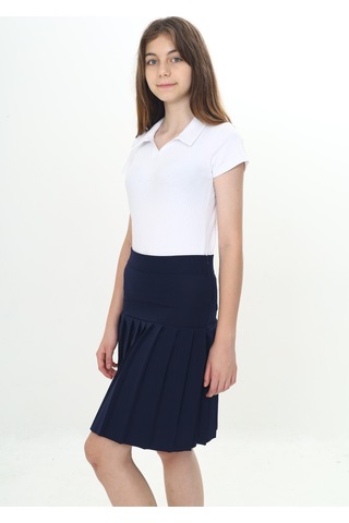 Toontoy Kız Çocuk Yarı Piliseli Okul Etek Lacivert