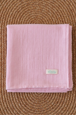 Organik Pamuk Çift Katlı Müslin Örtü Bebe Pembe 75x85 CM Pudra Pembe