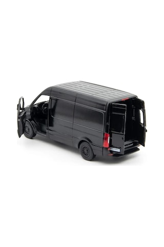 Kinsmart Mercedes-benz Sprinter 1:48 Ölçek Metal Çek Bırak Oyuncak Minibüs - Siyah Model Araba