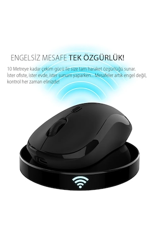 Iwm-289t Kablosuz Optik Mouse Sessiz Tuş 1200 Dpı Rubber Yüzey Type-c Şarj 40 Saat Kullanım Iwm-289t