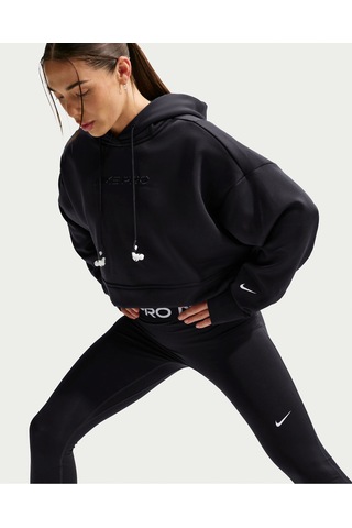 Pro Therma-fıt Fleece Kadın Kapüşonlu Üstü Siyah