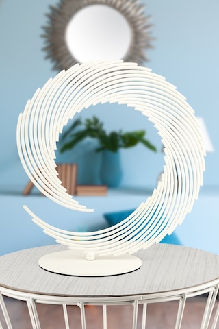 Begüsa Bakü Metal Aksesuar Biblo 35 Cm Beyaz