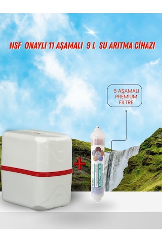Nsf Onaylı 11 Aşamalı 9l Su Arıtma Cihazı- Beyaz Su Arıtma Cihazı 11 Aşamalı