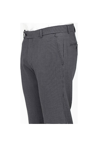 Desenli Slim Fit Koyu Gri Erkek Pantolon - Wessi Siyah