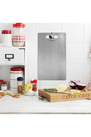 Lixada 1.8mm Kalın Titanium Kesme Tahtası Ev Mutfak M Gümüş