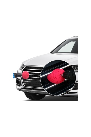 Ranyeek 80mm Elektrikli Matkap Fırçası Sprey Paspas, Araba Jant Ve Lambalar İçin Pencere Temizleme, Kırmızı Toplu Paspas Aksesuarı