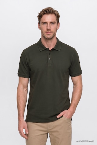 AC&Co / Altınyıldız Classics Altinyildiz Classics Erkek Haki Slim Fit Dar Kesim Polo Yaka %100 Pamuk Kısa Kollu Tişört 4A4820200001HAKS Haki