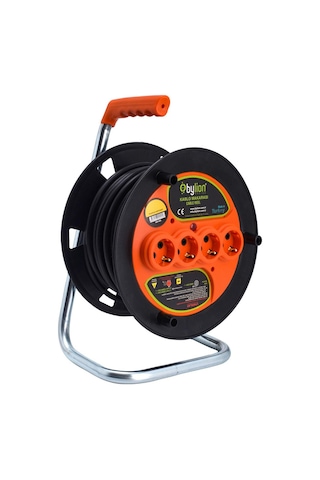 Bylion 30 Metre Makaralı Seyyar Uzatma Kablosu 3x2.5 - PMK-30325-F