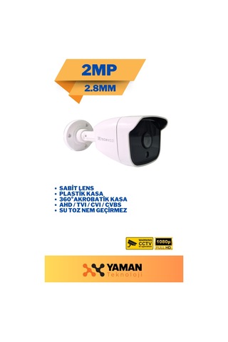 4 Kameralı 2mp Lensli Dış Mekan Full Hd Kamera Seti