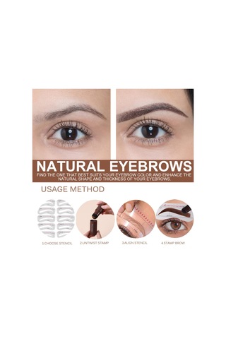 Teltree "10'lu Kalıplı Su Geçirmez Kaş Şablon Seti - Doğal Ve Simetrik Kaşlar İçin"