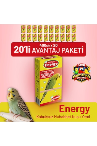 Kabuksuz Muhabbet Kuşu Yemi - 20 Adet 400 G