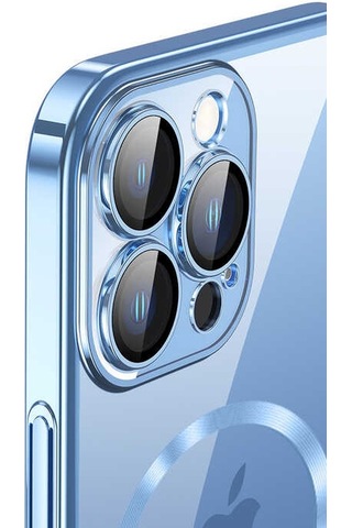 Zeyline Apple Uyumlu iPhone 13 Pro Wireless Şarj Özellikli Sert Pc Zore Riksos Magsafe Kapak-rose Gold