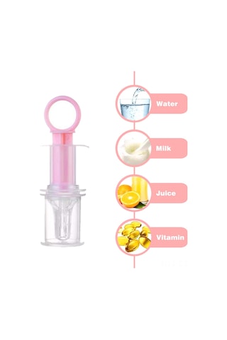 Springsun Bebek İlaç Şırıngası - Yumuşak Silikon Emzikli, 10ml Kapasiteli, Doğru Dozaj İçin Dereceli