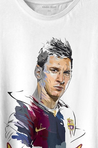 Lıonel Messi King Fc Barcelona Psg 10 Numara Baskılı Tişört Unisex T-shirt 001