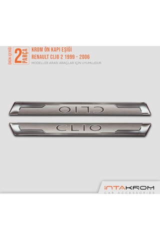 Renault Clio 2 Krom Ön Kapı Eşiği 2 Parça