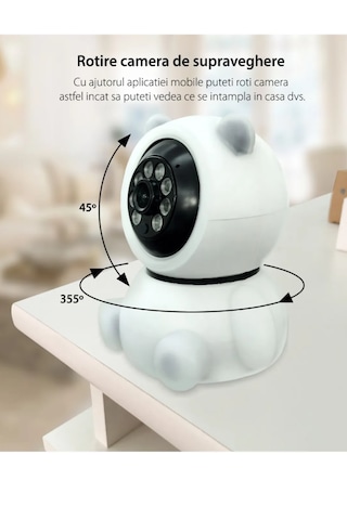 Panda Görünümlü 360 1080p Ip Güvenlik Kamerası Gece Görüşlü Wifi