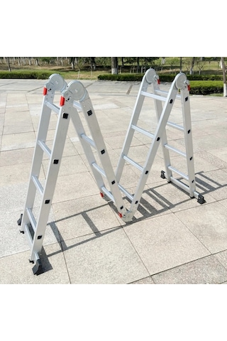 Çok Amaçlı Alüminyum Katlanır Akrobat Merdiven En131 Sertifikalı 4x5 Basamaklı 1 Adet