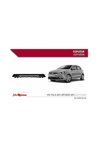 Vw Polo 6r Uyumlu Arka Tampon Altı Difüzör Gri 2009-2017 Arası