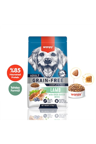 Wanpy Tahılsız Kuzulu Yetişkin Köpek Maması 1,5 Kg Wanpy Tahılsız Kuzulu Yetişkin Köpek Maması 1,5 Kg