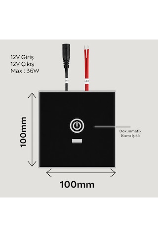 Mobilya Gömülü 12v El Kaydırma Sensörlü Aydınlatma Anahtarı 12v Elektrik Anahtarlar