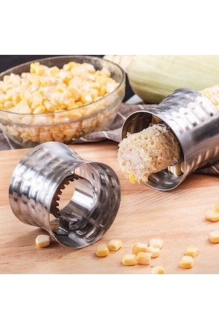 Primepickings Yuvarlak Mısır Kesici, 304 Paslanmaz Çelik, Ev Tipi Mutfak Aleti Diğer