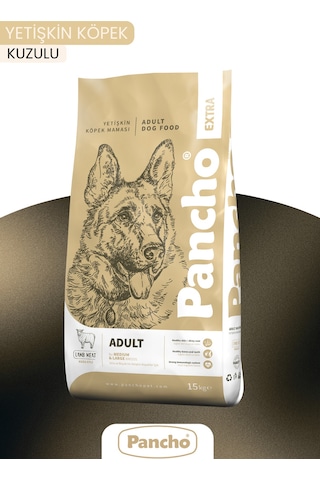 Pancho Ekstra Kuzulu Yetişkin Köpek Maması 15 KG
