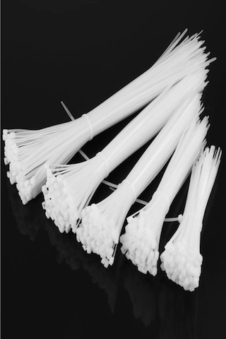 2,5x150 Mm Kablo Bağı Beyaz - Cırt Kelepçe - Klips 100 Adet