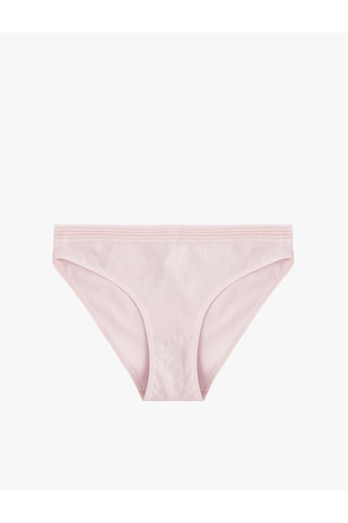 Koton Lastik Detaylı Rahat Kalıp Pamuklu Brief Külot Pembe 6slk30049mk Gül