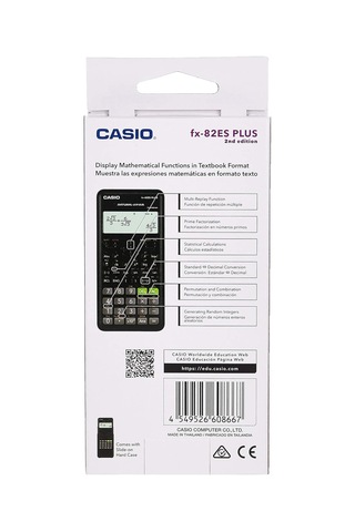 Casio Fx-82esplusbk Casio Bilimsel Fonksiyonlu Hesap Makinesi, 16.2 X 8 X 1.38 Cm, 252 Fonksiyon Çok Renkli