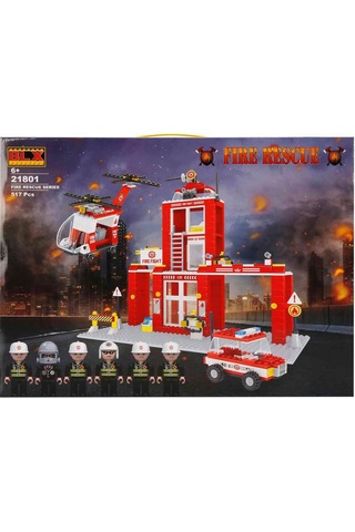 Blx Fire Rescue İtfaiye İstasyonu Oyun Seti Kırmızı B9914618024n1
