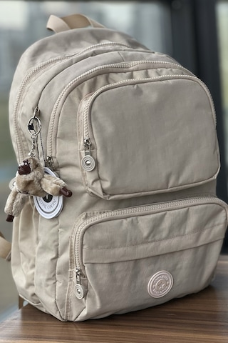 NEMO BAGS Unisex Bej Sırt Okul Laptop Seyahat Çantası