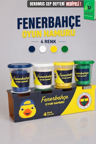 X Dekomus Fenerbahçe Lisanslı 4'lü Oyun Hamuru "dekomus Cep Defteri Hediyeli" Altın