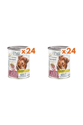 Patilife Yüksek Proteinli Kuzu Etli Konserve Mama 2 x 24'lü