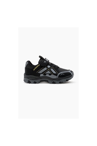 Tonny Black Termo Taban Su İtici Kumaş Cırtlı Çocuk Unisex Siyah Füme Trekking Ayakkabı Tbtmkd025 Siyah Füme