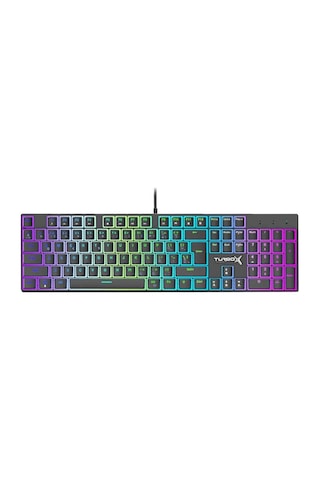 Turbox TR-MK10PD Pudding Mavi Switch USB Kablolu RGB Oyuncu Mekanik Klavye